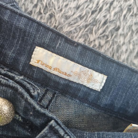 Flying Monkey Jeans Women 0 Blue Skinny Leg Mid Rise American Denim Logo - Picture 11 of 12